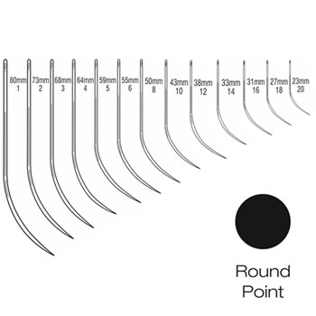 Postmortem Needles Circle Curved, 12 pack