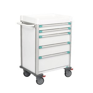 Clini-cart Hospital Trolley - 5 drawer - 700x545x1025mm (WxDxH)