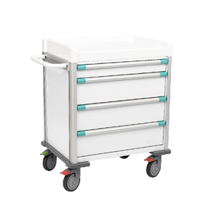 Clini-cart Hospital Trolley - 4 drawer - 700x545x880mm (WxDxH)