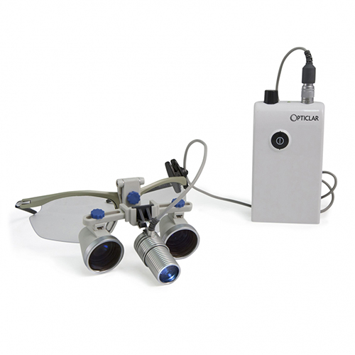Opticlar Vision Mag Pro-Line Loupes with Rechargeable Cell and Transformer