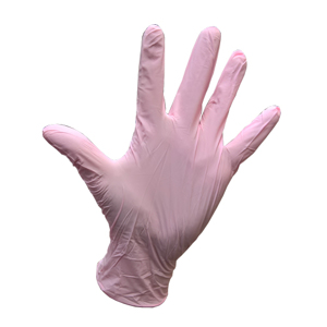 Pink Powder Free Nitrile Gloves