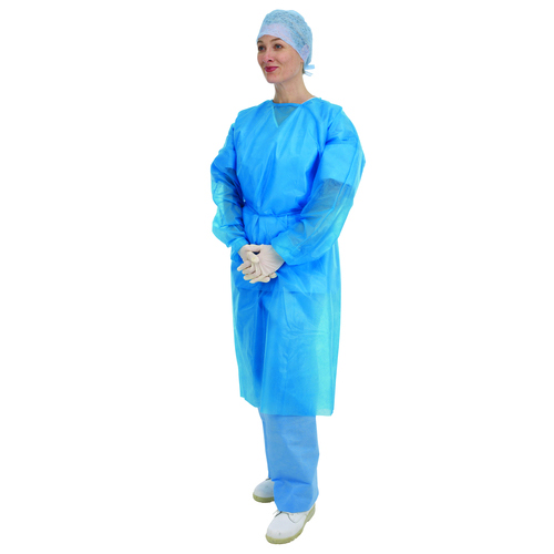 Non-Sterile Long-Sleeved Gown - Cuffed Sleeves
